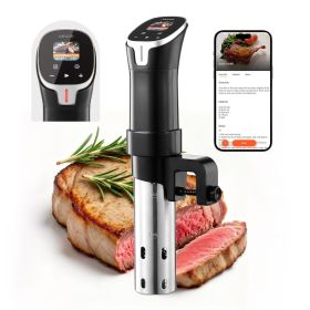 VEVOR Sous Vide Precision Cooker, 1100W Sous-Vide Cooking Machine, WIFI Immersion Circulator with 10 Preset Recipes, LCD Touchscreen, Fast-Heatin