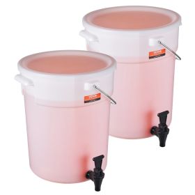 VEVOR Beverage Dispenser, 5 Gallon Drink Dispensers for Parties, Plastic Juice Dispenser with Spigot and Lid, Iced Tea Lemonade Juice Water Dispe